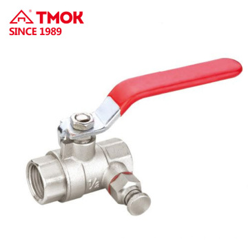 TMOK Material de válvula de bola de latón hidráulico sanitario con conexión roscada cw617n y BSPT con alta calidad
